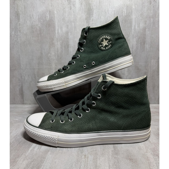 Converse Chuck Taylor All Star CONS Shoes Unisex 12M/14W Green Suede High Top - Picture 1 of 15